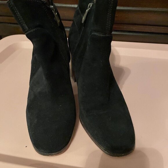 Sam Edelman Womens Black Suede Ankle Boots Size 9.5. Winter Boots. 4 Inch - Picture 7 of 11